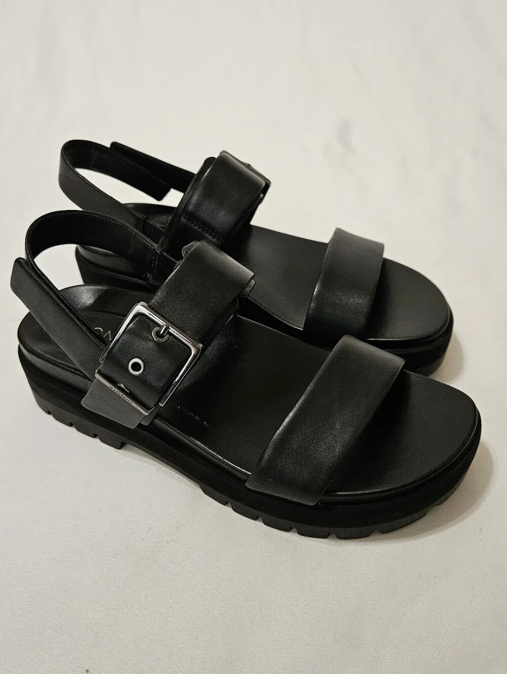 Vionic Torrance Platform Women's Strap Sandals Black Size 7